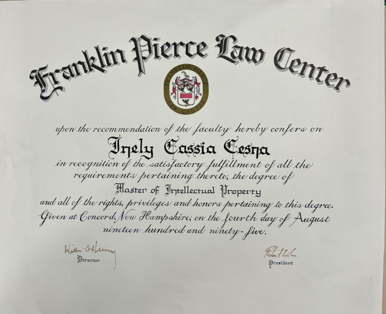 MASTER OF INTELLECTUAL PROPERTY