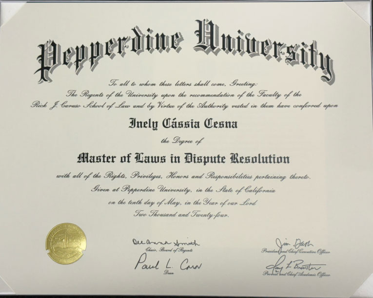 Master of Laws in Dispute Resolution
Pepperdine University